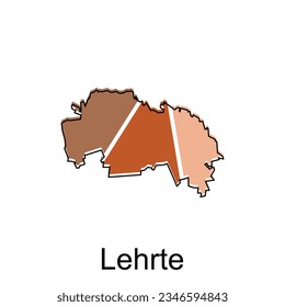 Map of Lehrte Vector Illustration design template, suitable for your company