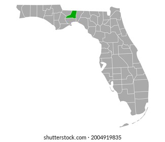 Mapa de León en Florida en blanco