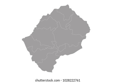 map of lesotho
