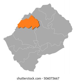 Map - Lesotho, Berea