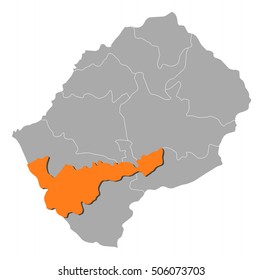 Map - Lesotho, Mohale's Hoek