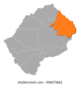 Map - Lesotho, Mokhotlong