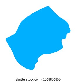 map of Lesotho. Silhouette of Lesotho map vector illustration