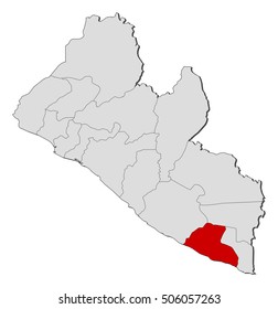 Map - Liberia, Grand Kru