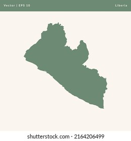 Karte der Liberia Illustration Vektor Icon Karte