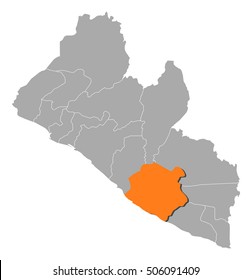 Map - Liberia, Sinoe