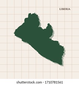 Map of Liberia vector design template