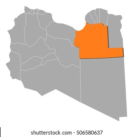 Map - Libya, Al Wahat