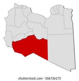 Map - Libya, Murzuq