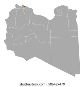 Map - Libya, Tripoli