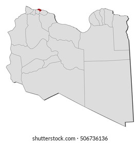 Map - Libya, Tripoli