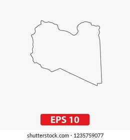 Map of Libya. Vector