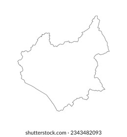 The map of the Licestershire county isolated on white background. Vector illustration