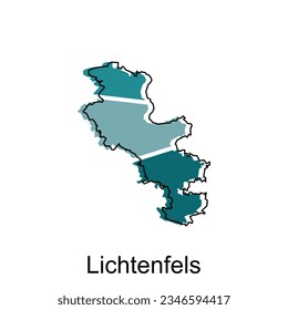 Mapa de la plantilla de diseño Lichtenfels Vector Illustration, adecuada para su empresa