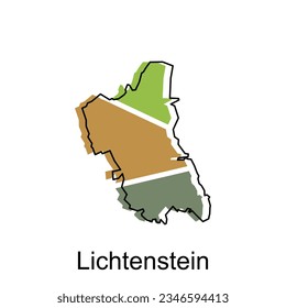 Map of Lichtenstein Vector Illustration design template, suitable for your company