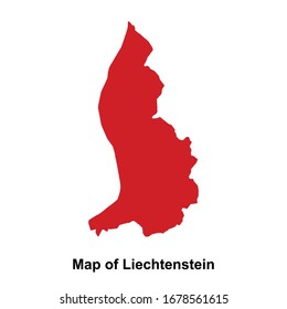 Mapa de la ilustración vectorial aislada de Liechtenstein