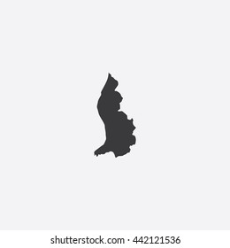 Map of Liechtenstein Vector Illustration