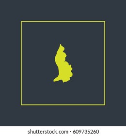 Map of Liechtenstein Vector Illustration

