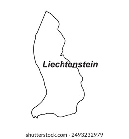 map of liechtenstein vector illustration simple design