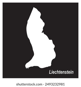 map of liechtenstein vector illustration simple design