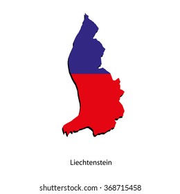 Map of Liechtenstein for your design, concept Illustration.