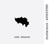 Map of Liege - Belgium Vector Illustration
