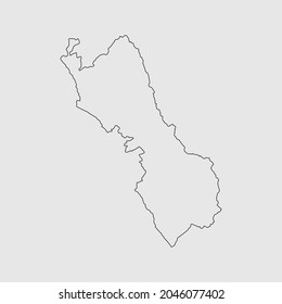 Map of Lima Region - Peru outline silhouette vector illustration

