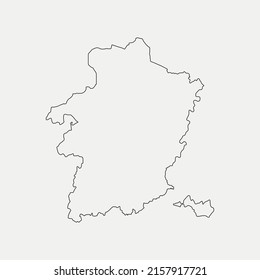 Map of Limburg - Belgium outline silhouette vector illustration
