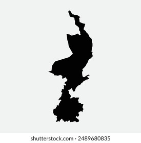 Map of Limburg - Netherlands outline silhouette graphic element Illustration template design
