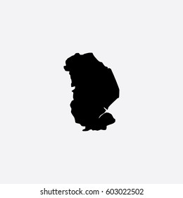 Map of Lincolnshire Vector Illustration

