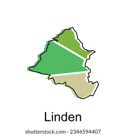 Karte von Linden Vector Illustration Design-Vorlage, geeignet für Ihr Unternehmen