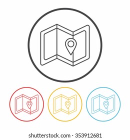 map line icon