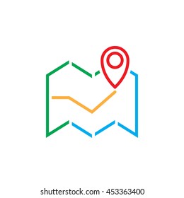 map line icon