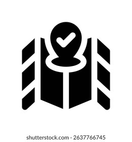 map line icon. Clean and minimalist vector icon for websites, mobile apps, presentations, and logos. Fully scalable and customizable for any project.