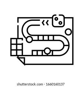 Map line icon, concept sign, outline vector illustration, linear symbol.