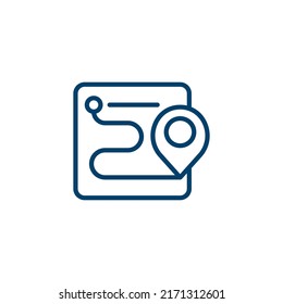 Map line icon. linear style sign for mobile concept and web design. Outline vector icon. Symbol, logo illustration. Vector graphic