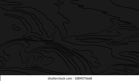 Map line of topography. Mountain hiking.Dark topographic map concept with space for your copy. 3D Cartography concept background. Map mockup infographics. World map Template. Stock vector illustration