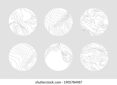 Map line of topography. Mountain hiking.Topographic map set. 3D Cartography concept background. Map mockup infographics. World map Template. Stock vector illustration