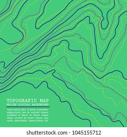 Map line of topography. Topographic map background concept with space for your copy. Line topography map contour background , geographic grid abstract vector illustration. Vector illustration.
