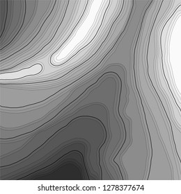 Map line of topography. Vector abstract topographic map concept with space for your copy. Black and white wave. Abstract paper cut. Abstract colorful waves. Wavy banners. Color geometric form.