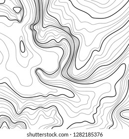 Map line of topography. Vector abstract topographic map concept with space for your copy. Black and white wave. Abstract paper cut. Abstract colorful waves. Wavy banners. Color geometric form.