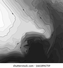 Map line of topography. Vector abstract topographic map concept with space for your copy. Black and white wave. Abstract paper cut. Abstract colorful waves. Wavy banners. Color geometric form.