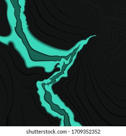 Map line of topography. Vector abstract topographic map concept with space for your copy.Abstract paper cut. Abstract colorful waves. Wavy banners. Color geometric form.