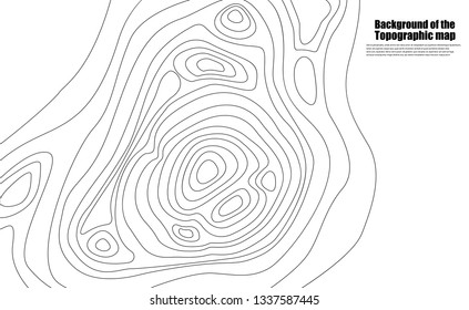 Map line of topography. Vector background of the topographic map