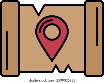 Map Line vector Icon Design