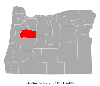 Map of Linn in Oregon on white