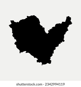 Mapa de Lisburn y Castlereagh - Irlanda del Norte - Reino Unido Eslabón de silueta de la región Elemento gráfico de ilustración Diseño de plantilla
