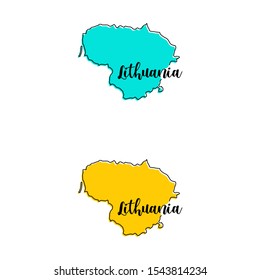 Map of Lithuania Vector Design Template.