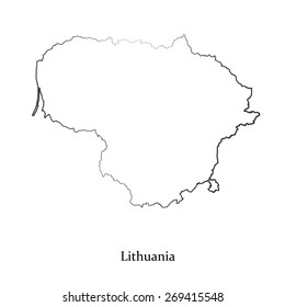 Map of Lithuania for your design, concept Illustration.