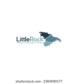 Map Of Little Rock City Modern Creative Design